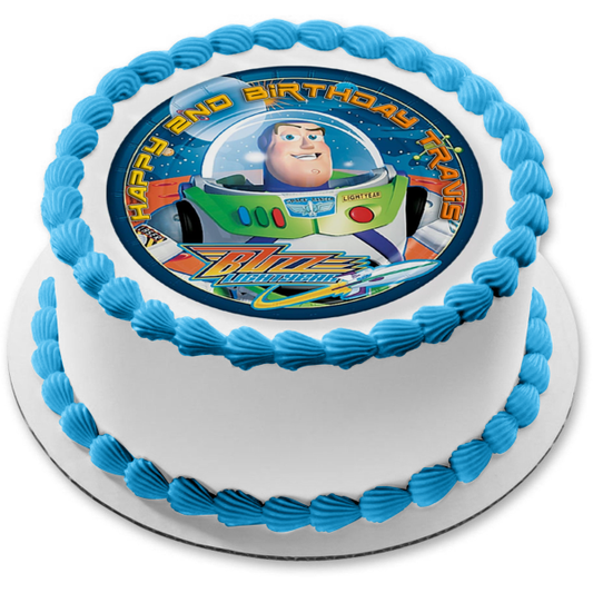 Toy Story Buzz Lightyear Planets Stars Edible Cake Topper Image ABPID08418