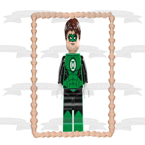 DC Comics LEGO Green Lantern Superhero Edible Cake Topper Image ABPID12261
