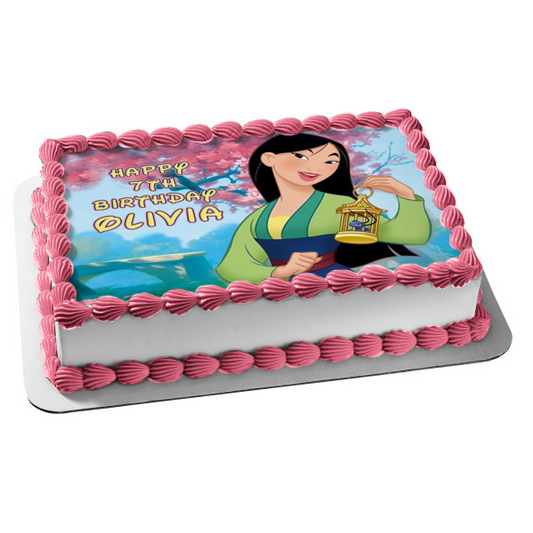 Imagen comestible para tarta con jaula de insectos morada de Mulan Trees ABPID00315 