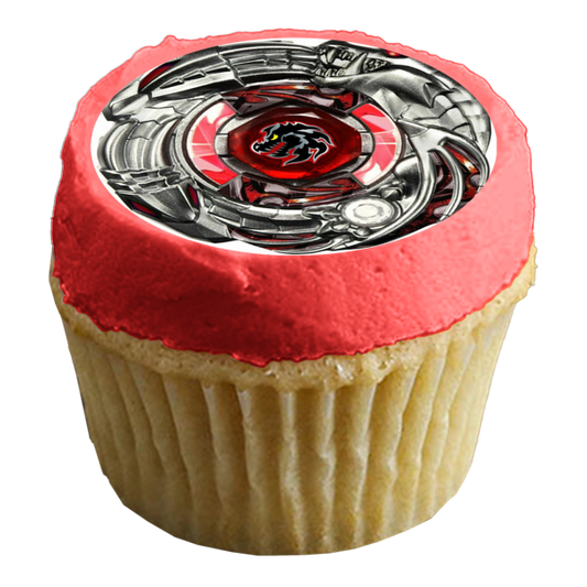 Beyblade Shogun Steel Dark Knight Dragoon Edible Cake Topper Image ABPID51131