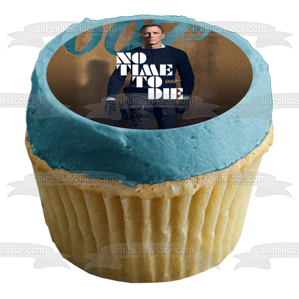 James Bond 007 No Time to Die Movie Poster Edible Cake Topper Image ABPID50886