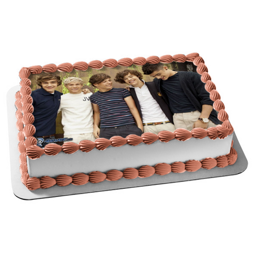 One Direction Music Liam Niall Zayn Louis Harry Outdoor Scene #2 Edible Cake Topper Image ABPID09264