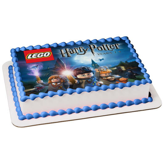LEGO Harry Potter Hermione Granger Ron Weasley Años 1-4 Adorno comestible para tarta Imagen ABPID09278 