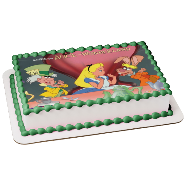 Walt Disney Alice In Wonderland Alice Mad Hatter Edible Cake Topper Im – A  Birthday Place