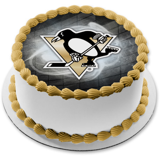 Pittsburgh Penguins Logo Deportes Equipo profesional de hockey sobre hielo Pittsburgh Pennsylvania División Metropolitana Conferencia Este Liga Nacional de Hockey NHL Imagen comestible para tarta ABPID09290 