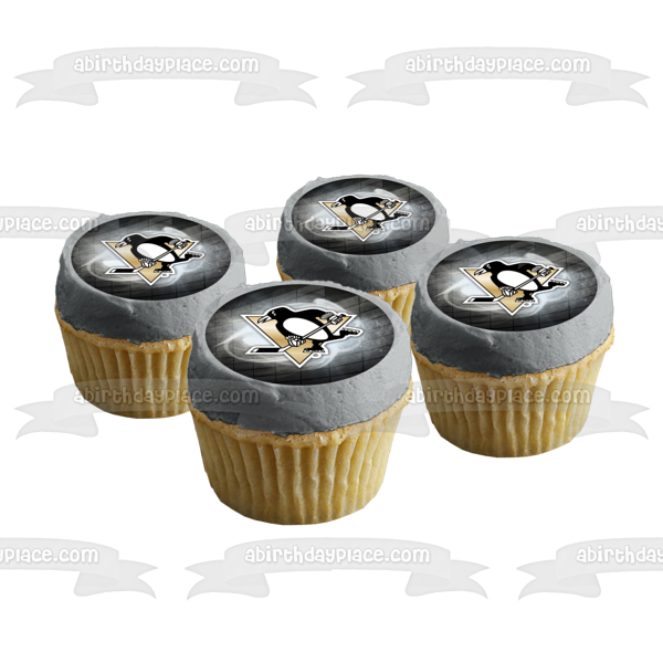 Pittsburgh Penguins Logo Sports Professional Ice Hockey Team Pittsburgh Pennsylvania Metropolitan Division Eastern Conference National Hockey League NHL Edible Cake Topper Image ABPID09290