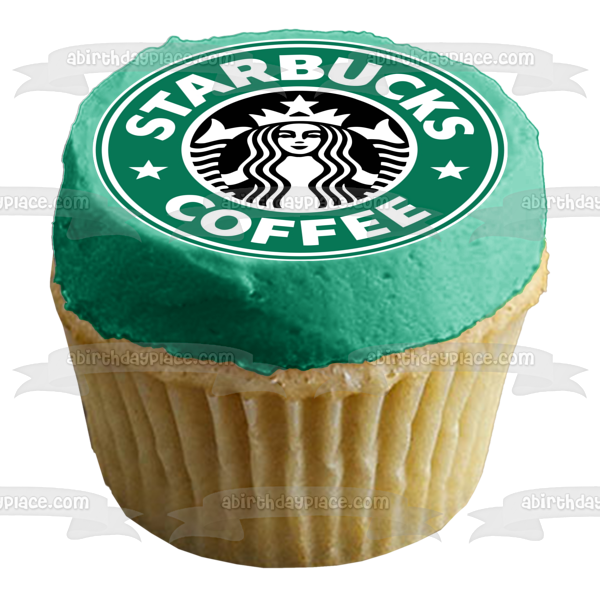 Starbucks Coffee Logo Edible Cake Topper Image ABPID10115