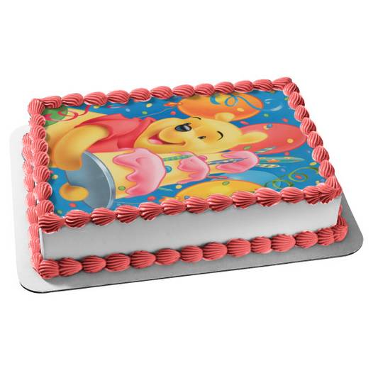 Disney Winnie the Pooh Oso Pooh Globos para pastel Adorno comestible para pastel Imagen ABPID09299 