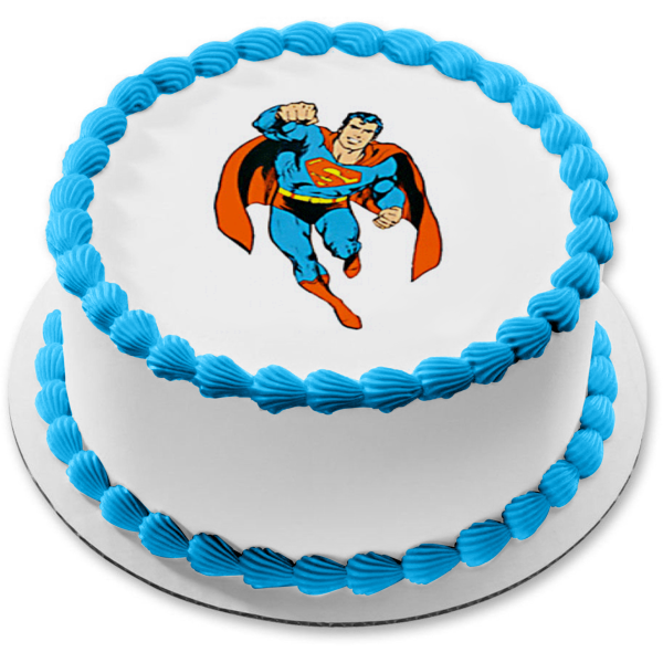 Superman DC Comics Hovering Air Edible Cake Topper Image ABPID09355