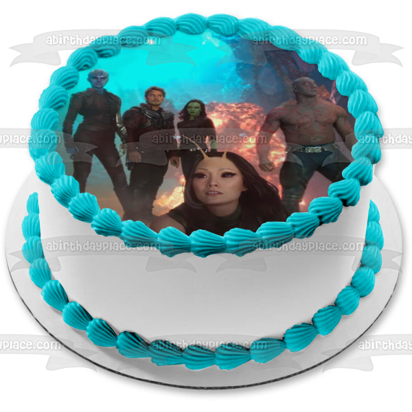 Guardians of the Galaxy Rocket Racoon Yondu Gamora Thanos Edible Cake Topper Image ABPID10139