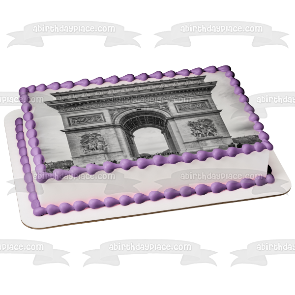 Arc De Triomphe De L'Étoile Monument Paris Champs-Élysées Place Charles De Gaulle Edible Cake Topper Image ABPID09379