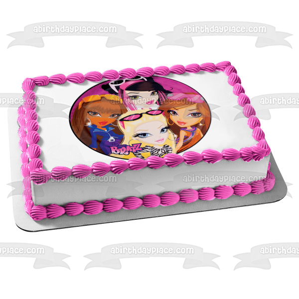 Bratz Cloe Sasha Jade Yasmine Edible Cake Topper Image ABPID10268