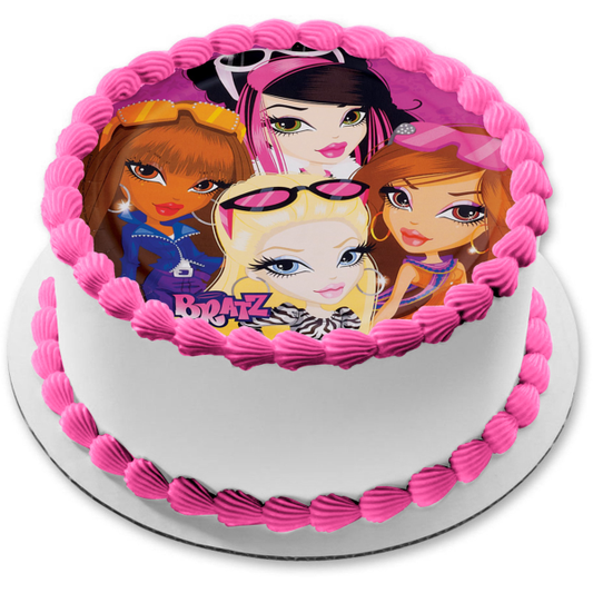 Bratz Cloe Sasha Jade Yasmine Edible Cake Topper Image ABPID10268