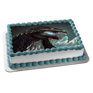 Godzilla Black Background Edible Cake Topper Image ABPID10351