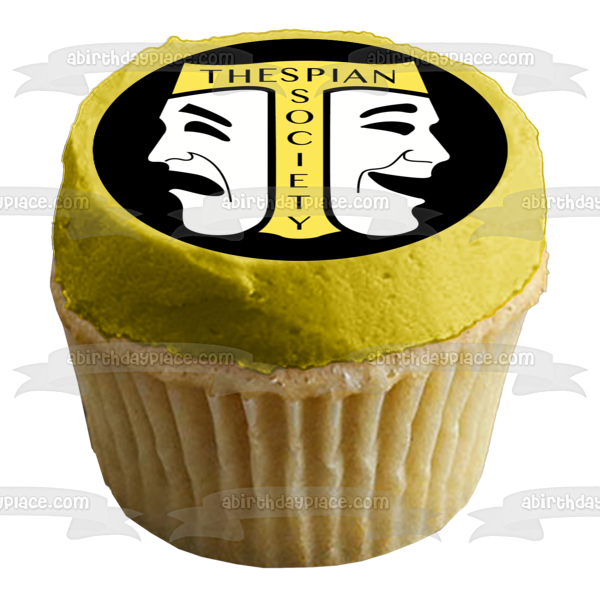 International Thespian Society Logo Honor Society High School Edible Cake Topper Image ABPID10398