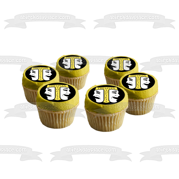 International Thespian Society Logo Honor Society High School Edible Cake Topper Image ABPID10398