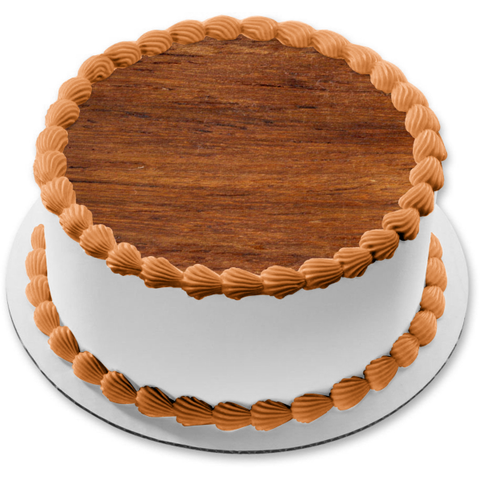 Wood Panel Edible Cake Topper Image ABPID10422