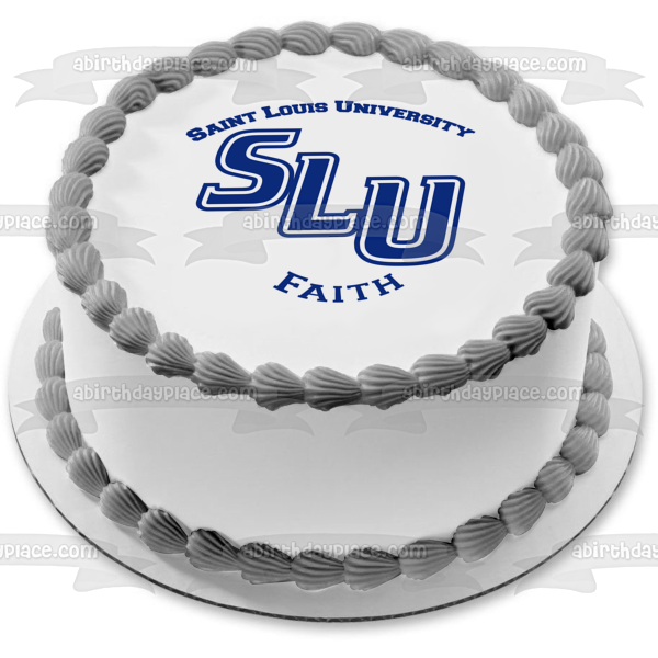 Saint Louis University Slu Logo Faith Edible Cake Topper Image ABPID10442