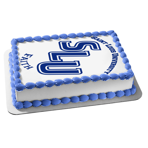 Saint Louis University Slu Logo Faith Edible Cake Topper Image ABPID10442