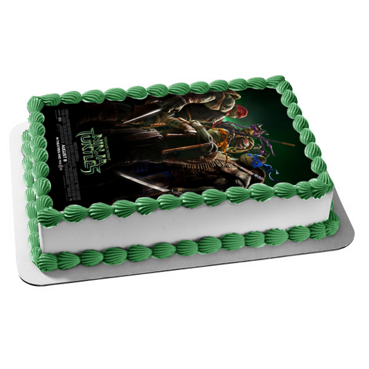 Teenage Mutant Ninja Turtles Donatello Michaelangelo Leonardo Raphael Tmnt Movie Poster Edible Cake Topper Image ABPID10705