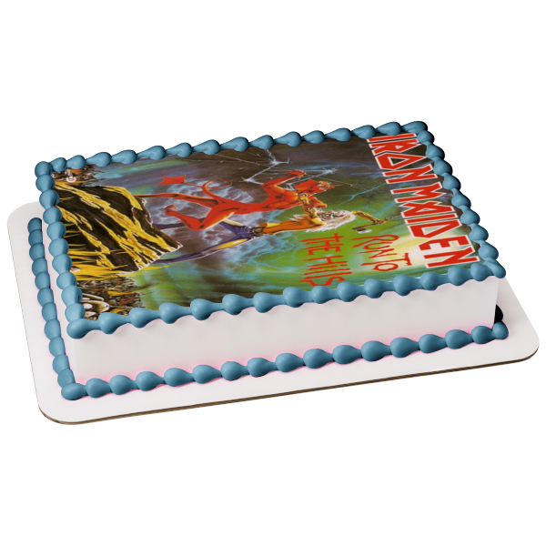 Iron Maiden Rock Band Music Run to the Hills Edible Cake Topper Image ABPID10480