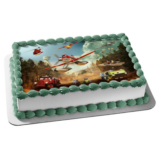 Imagen de decoración comestible para tarta de Disney Planes Dabbie Blade Ranger Lil'Dipper Maru Mayday Ryker ABPID10831 