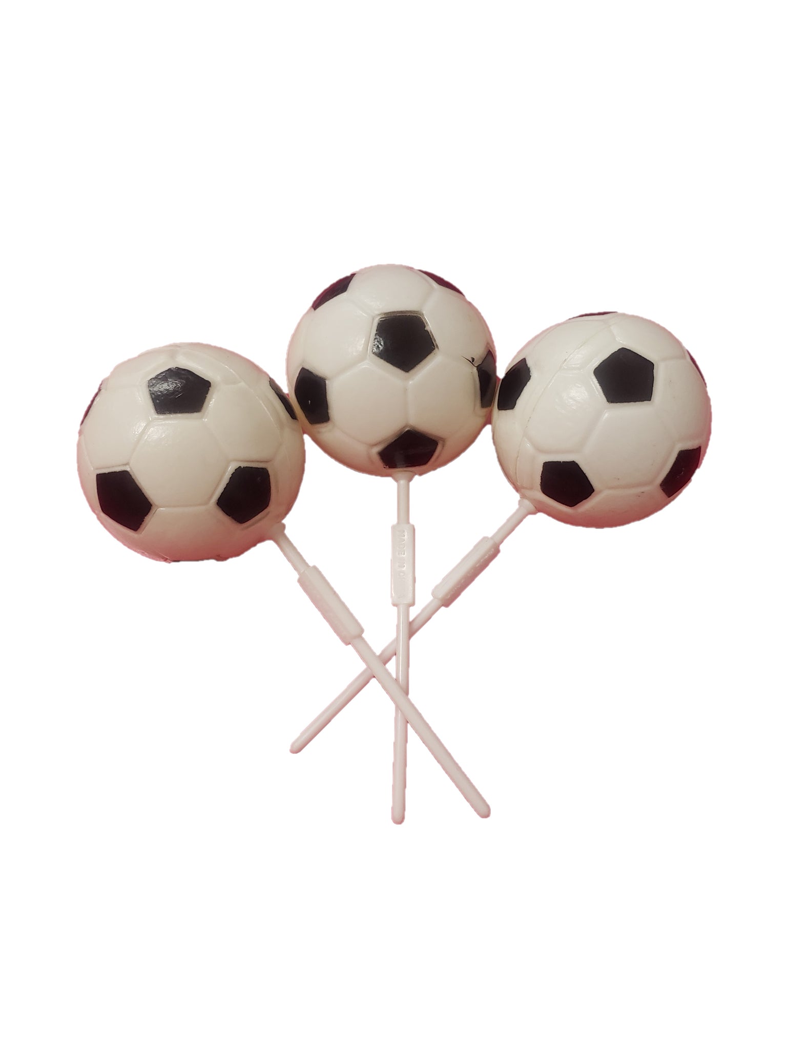 3D Soccer Ball Cupcake Picks (3ct)
