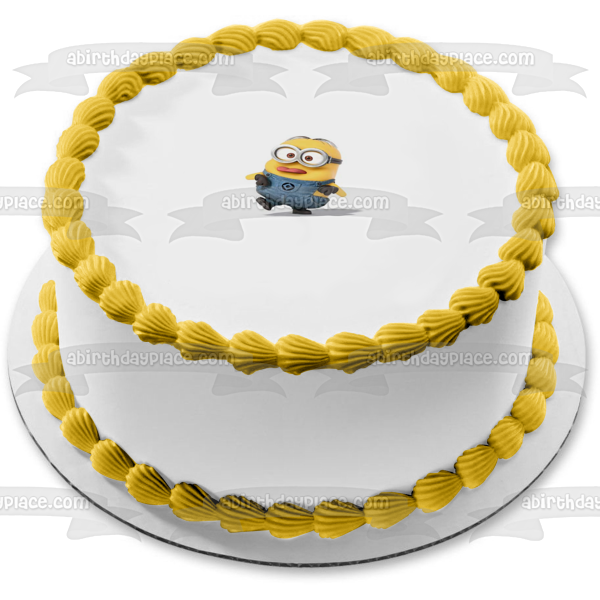 Despicable Me Minion Dave Sticking Tongue Out Edible Cake Topper Image ABPID11044