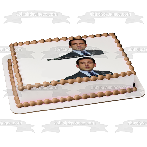 The Office Michael Talking Edible Cake Topper Image ABPID11102