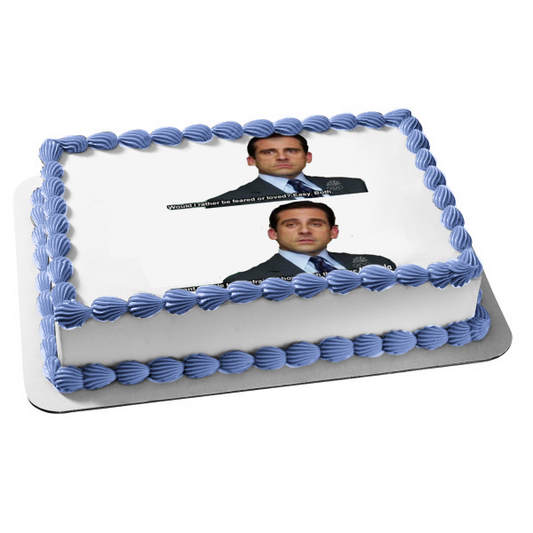 The Office Michael Talking Edible Cake Topper Image ABPID11102