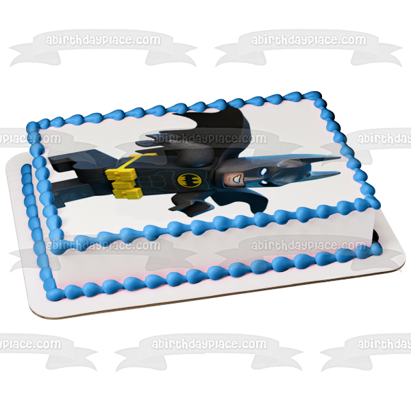 LEGO Batman Smiling Edible Cake Topper Image ABPID11295