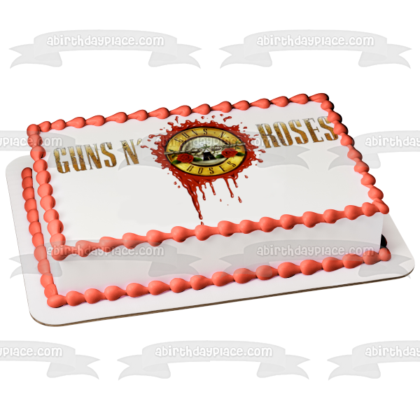 Guns N' Roses Logo Guns Roses Rock Band Edible Cake Topper Image ABPID11182