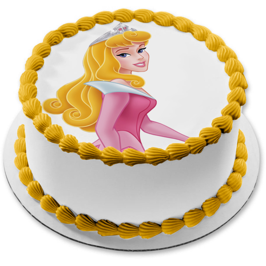 Disney Sleeping Beauty Aurora Smiling Edible Cake Topper Image ABPID11504