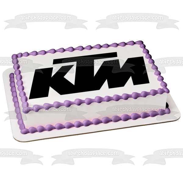 Ktm Bike Logo Edible Cake Topper Image ABPID11520