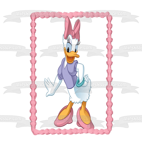 Disney Daisy Duck Edible Cake Topper Image ABPID11542 A Birthday Place