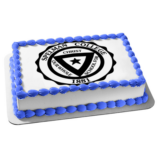 Spelman College 1881 Christ Our Whole School for Logo Edible Cake Topper Image ABPID11351