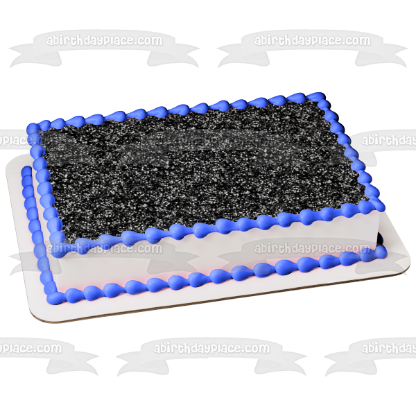 Imagen comestible para decoración de tarta con fondo de patrón de brillo negro ABPID11709 