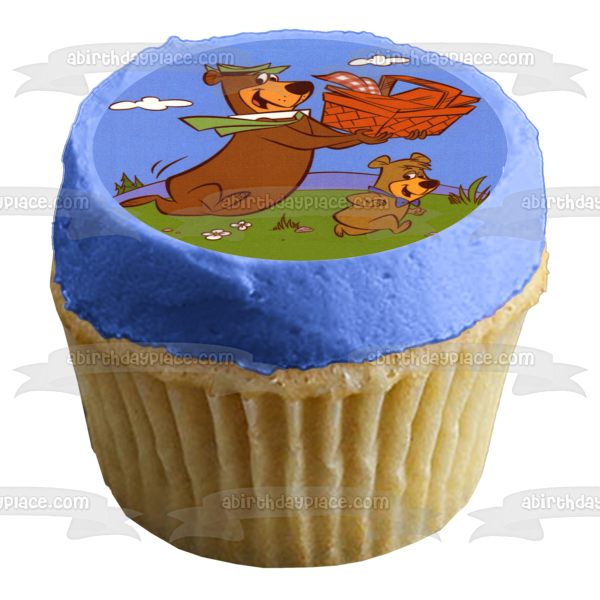 Yogi Bear Picnic Basket and Boo-Boo Bear Edible Cake Topper Image ABPID03275