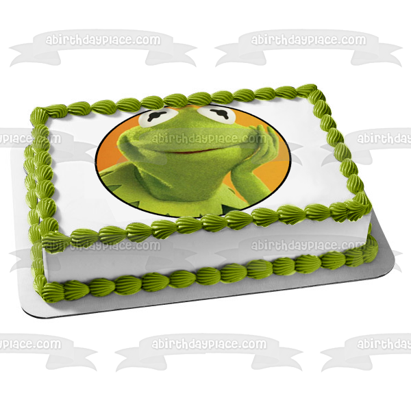 The Muppets Disney Kermit the Frog Edible Cake Topper Image ABPID12004