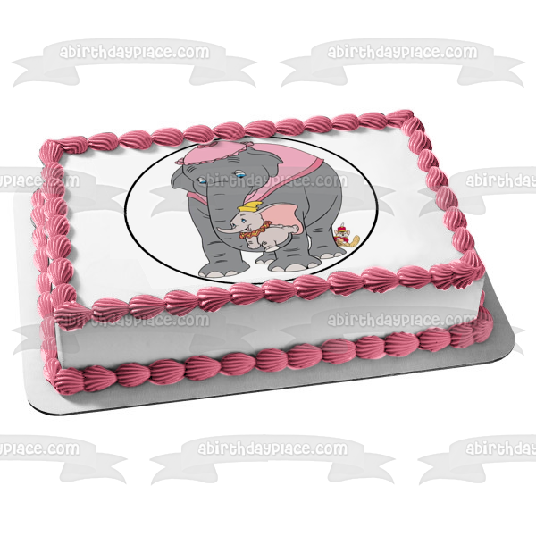 Disney Baby Dumbo Mrs. Jumbo Timothy Q. Mouse Edible Cake Topper Image ABPID11814