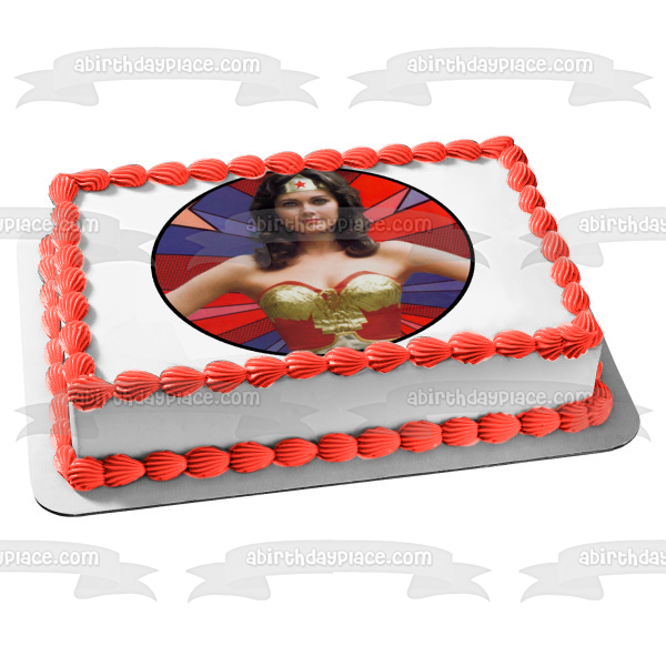 DC Comics Justice League Wonder Woman Edible Cake Topper Image ABPID11816
