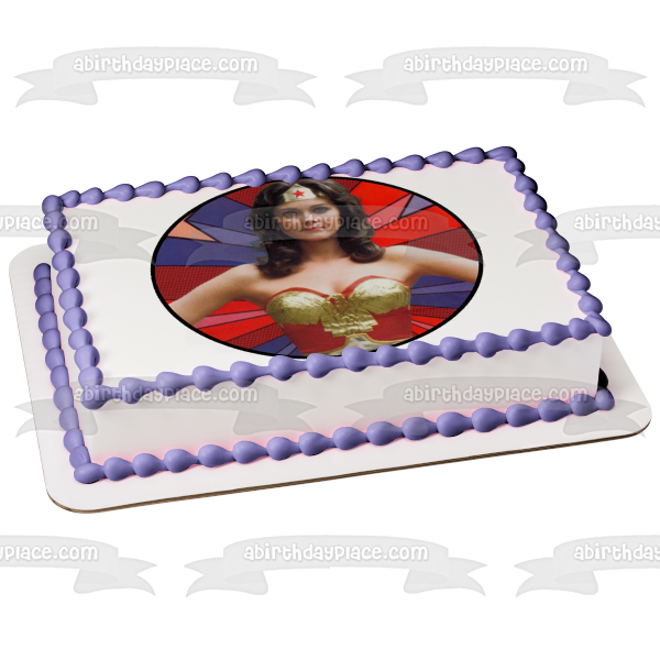 DC Comics Justice League Wonder Woman Edible Cake Topper Image ABPID11816