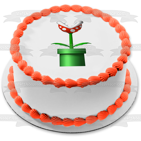 Super Mario Brothers Piranha Plant Edible Cake Topper Image ABPID12030