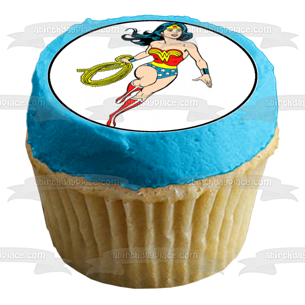 DC Comics Cartoon Wonder Woman Edible Cake Topper Image ABPID11820