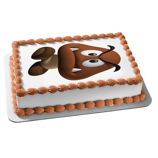 Super Mario Brothers Goomba Edible Cake Topper Image ABPID12035