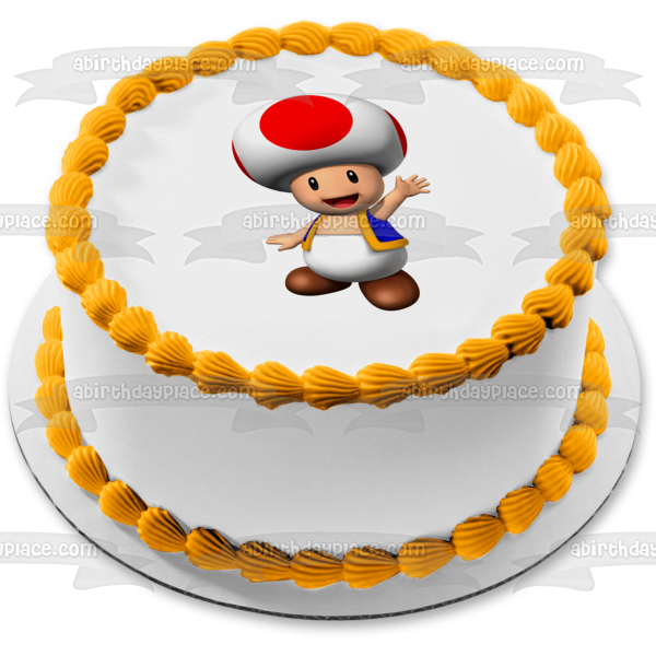 Super Mario Brothers Toad Man Edible Cake Topper Image ABPID12039