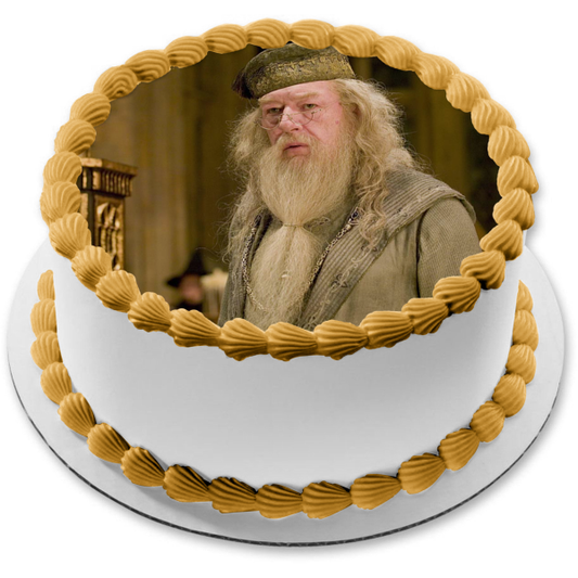 Harry Potter Professor Albus Dumbledore Edible Cake Topper Image ABPID11873