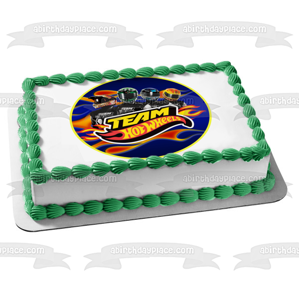 Team Hot Wheels Brandon Gage Rhett Wyatt Edible Cake Topper Image ABPID12138