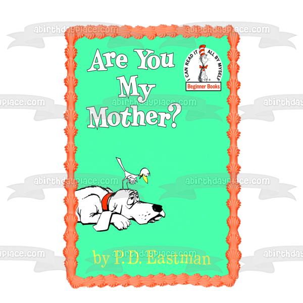 Dr. Seuss Are You My Mother Book Cover Edible Cake Topper Image ABPID11885