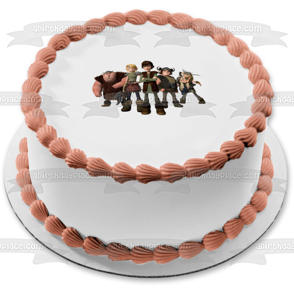 How to Train Your Dragon Astrid Hiccup Fishlegs Ruffnut Tuffnug Snotlout Edible Cake Topper Image ABPID12176